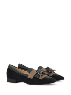 ALBA TECI Ballerina Flats* navy~green