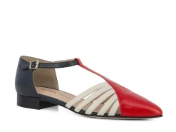 ALBA TECI Ballerina Flats* navy~red~white