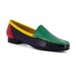 LOGGIA Loafers* navy~green~yellow~re