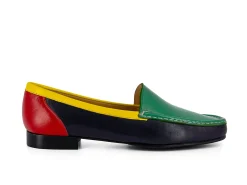 LOGGIA Loafers* navy~green~yellow~re