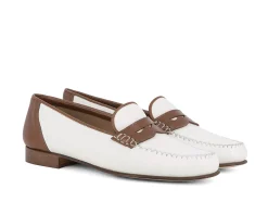 LOGGIA Loafers* white~tan