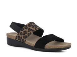 MUNRO Sandals* black~leopard