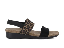 MUNRO Sandals* black~leopard
