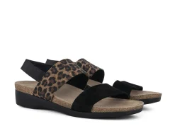 MUNRO Sandals* black~leopard