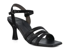 PAUL GREEN Sandals* black sparkle
