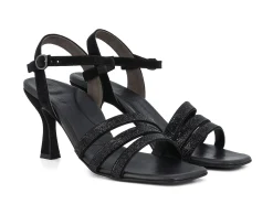 PAUL GREEN Sandals* black sparkle