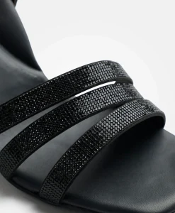 PAUL GREEN Sandals* black sparkle