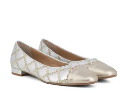 PETER SHEPPARD Ballerina Flats* gold~silver