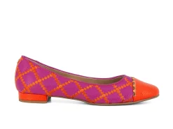 PETER SHEPPARD Ballerina Flats* orange~pink multi