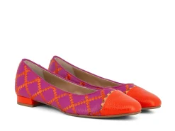 PETER SHEPPARD Ballerina Flats* orange~pink multi