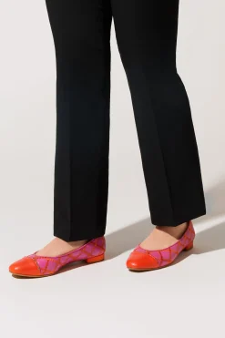 PETER SHEPPARD Ballerina Flats* orange~pink multi