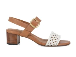 PORTA ROSSA Sandals* white~tan