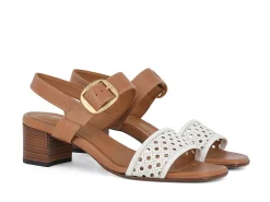 PORTA ROSSA Sandals* white~tan
