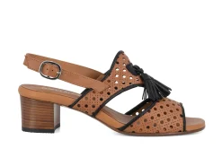 PORTA ROSSA Sandals* tan~black