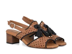 PORTA ROSSA Sandals* tan~black