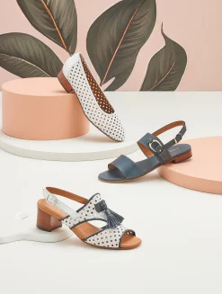 PORTA ROSSA Sandals* white~navy