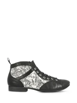 THINK! Ankle Boots* black~white
