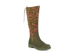 THINK! Long Boots* olive~orange