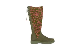 THINK! Long Boots* olive~orange